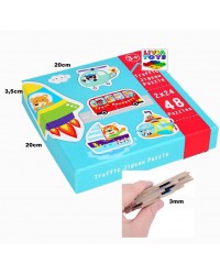 PUZZLE 24 IN 1 VEHICULE 48 piese carton