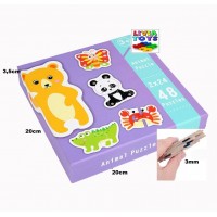 PUZZLE BEBE - ANIMALE 24 IN 1 48 piese carton
