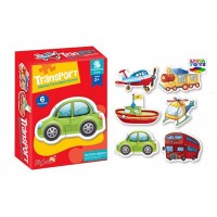 PUZZLE 6 IN 1 - VEHICULE 15 piese carton