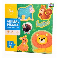 PUZZLE 8 IN 1 - ANIMALE 39 piese carton