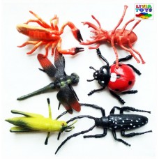 JUCARIE PLASTIC - ANIMALE INSECTE 6 6 piese plastic moale