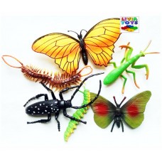 JUCARIE PLASTIC - ANIMALE INSECTE 7 6 piese plastic moale